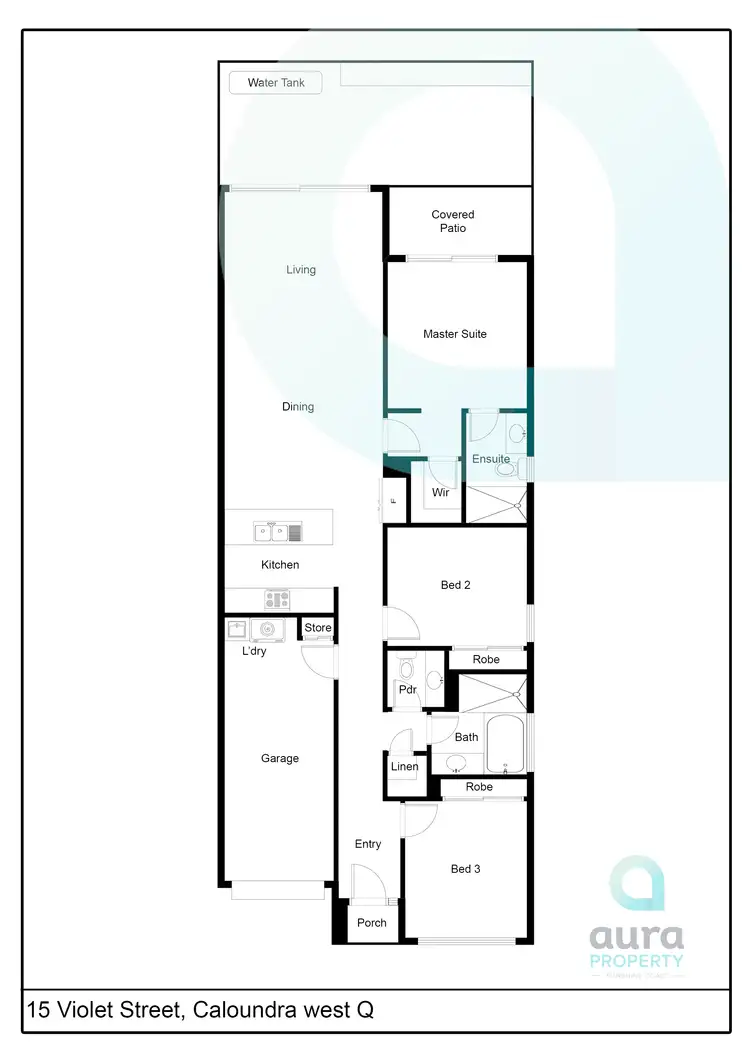 Floorplan of Homely terrace listing, 15 Violet St, Caloundra West QLD 4551