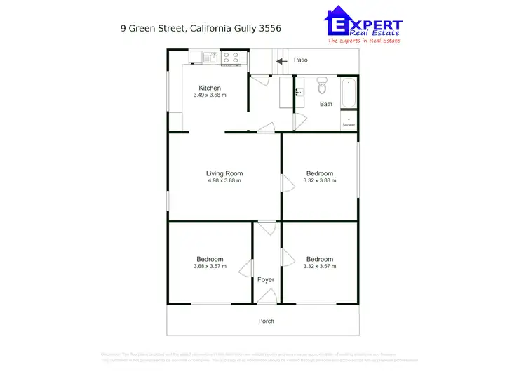 Floorplan of Homely house listing, 9 Green St, California Gully VIC 3556