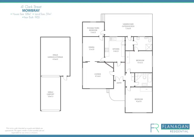 Floorplan of Homely house listing, 41 Clark St, Mowbray TAS 7248