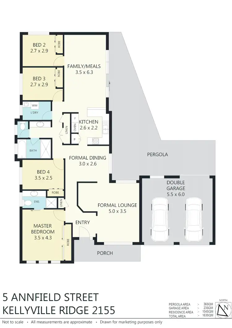 Floorplan of Homely house listing, 5 Annfield St, Kellyville Ridge NSW 2155