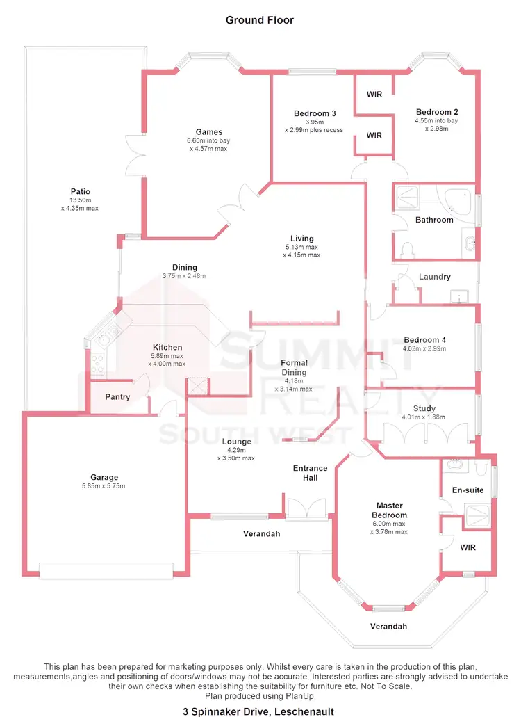 Floorplan of Homely house listing, 3 Spinnaker Dr, Leschenault WA 6233