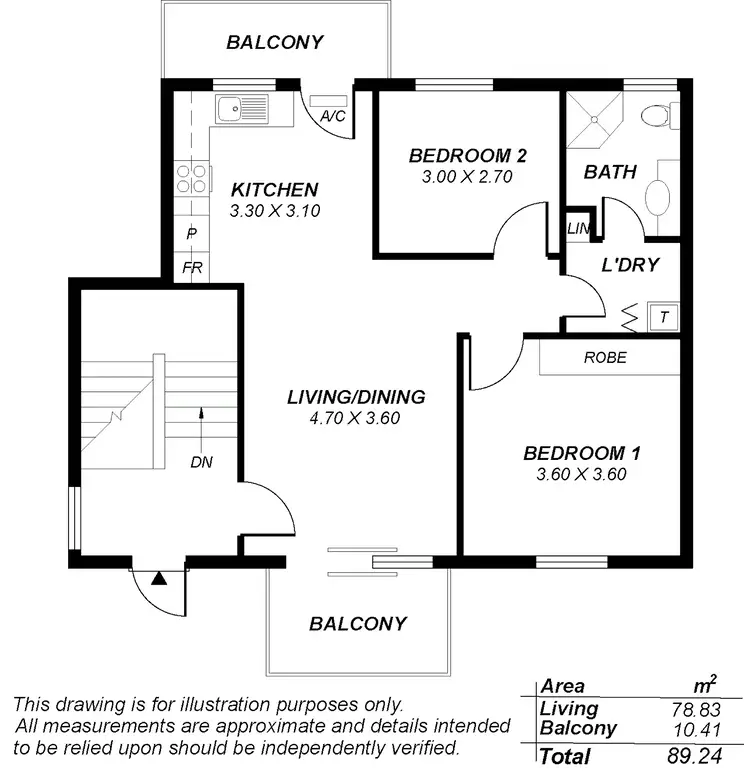 Floorplan of Homely unit listing, 3/28 Woodforde Rd, Magill SA 5072