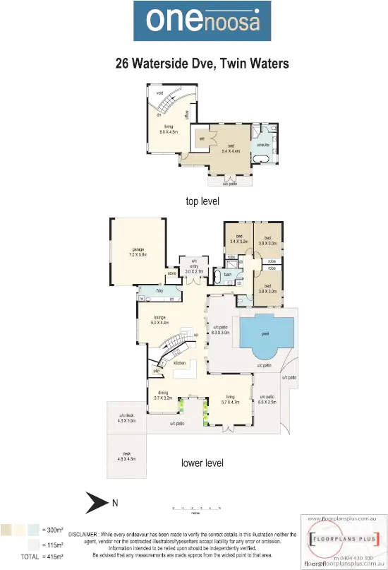 Floorplan of Homely house listing, 26 Waterside Dr, Twin Waters QLD 4564