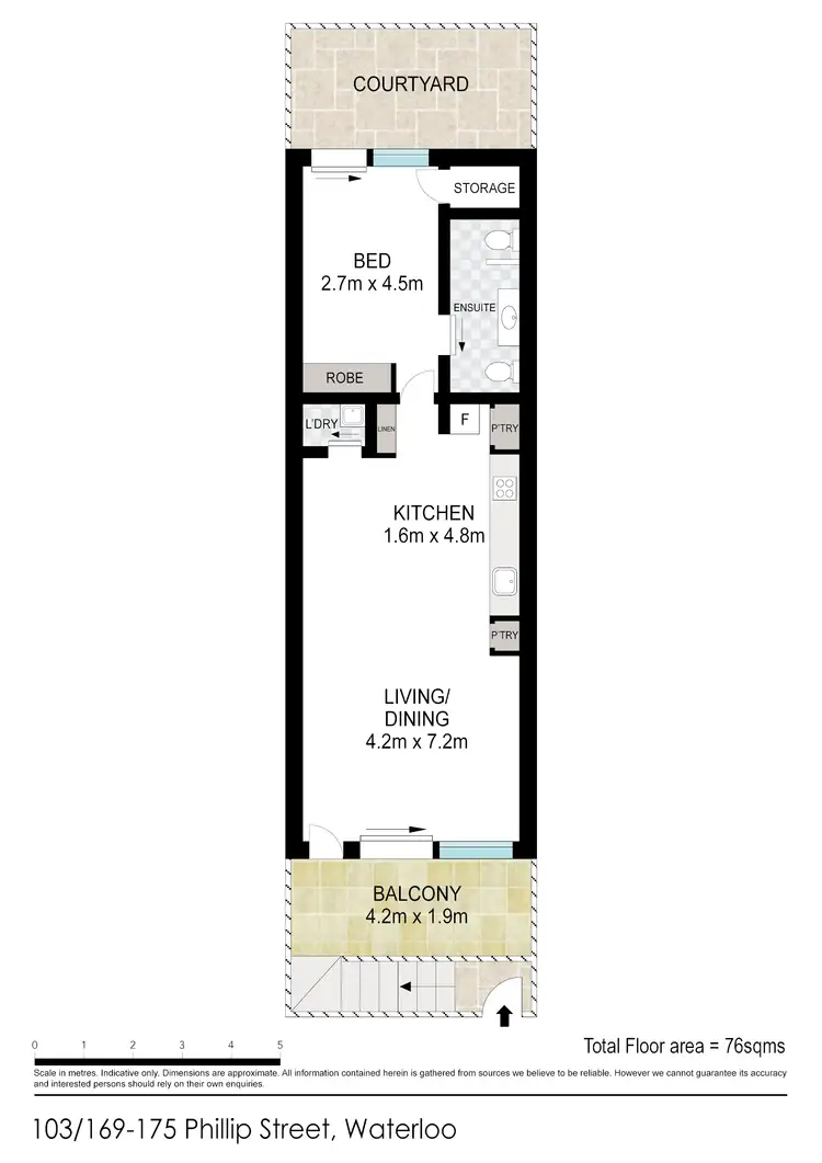 Floorplan of Homely unit listing, 103/169 Phillip St, Waterloo NSW 2017