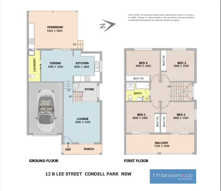 Floorplan of Homely semi-detached listing, 12A Lee St, Condell Park NSW 2200