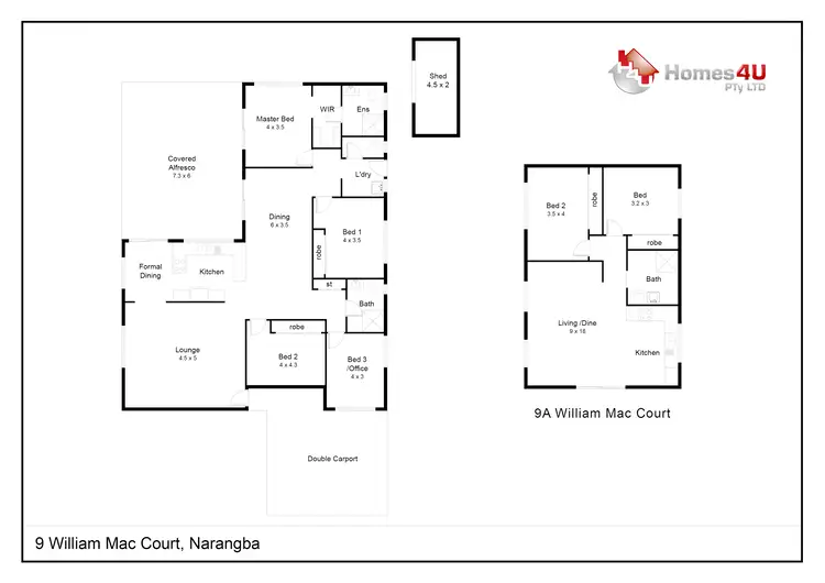 Floorplan of Homely house listing, 9 William Mac Ct, Narangba QLD 4504