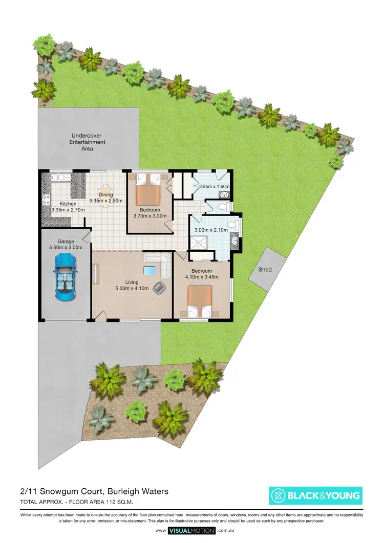 Floorplan of Homely semi-detached listing, 2/11 Snowgum Ct, Burleigh Waters QLD 4220