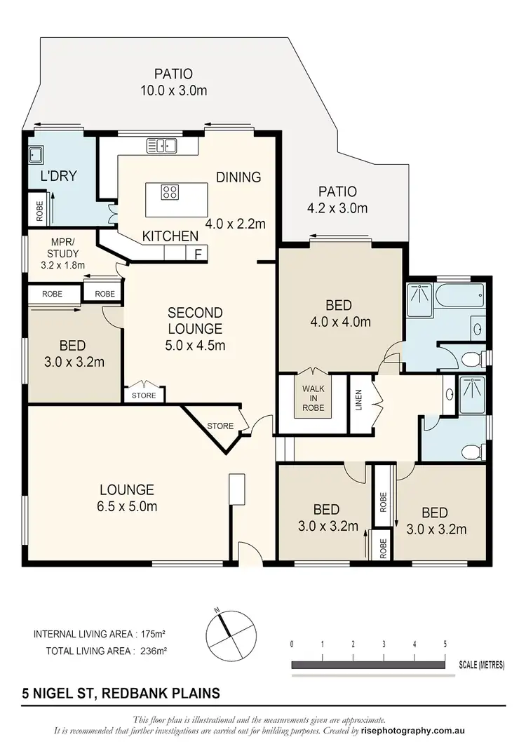 Floorplan of Homely house listing, 5 Nigel St, Redbank Plains QLD 4301