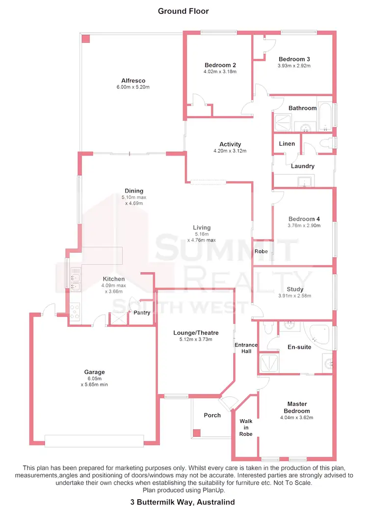 Floorplan of Homely house listing, 3 Buttermilk Way, Australind WA 6233