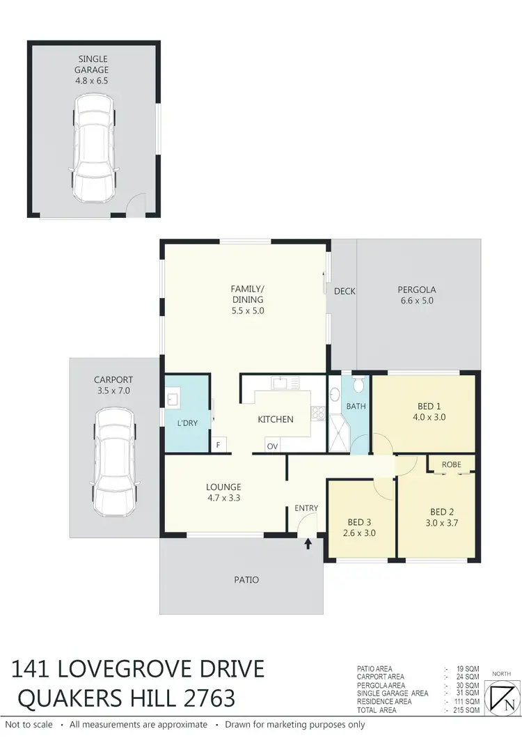 Floorplan of Homely house listing, 141 Lovegrove Dr, Quakers Hill NSW 2763