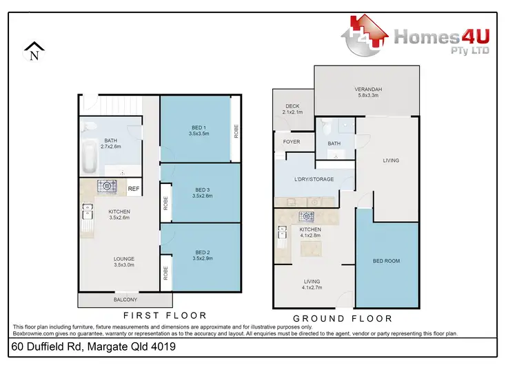 Floorplan of Homely house listing, 60 Duffield Rd, Margate QLD 4019