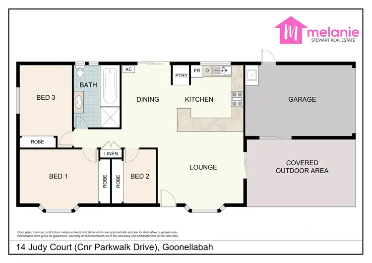 Floorplan of Homely house listing, 14 Judy Court (Cnr Parkwalk Drive), Goonellabah NSW 2480