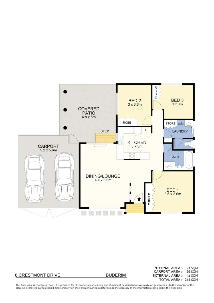 Floorplan of Homely house listing, 1/8 Crestmont Drive, Buderim QLD 4556