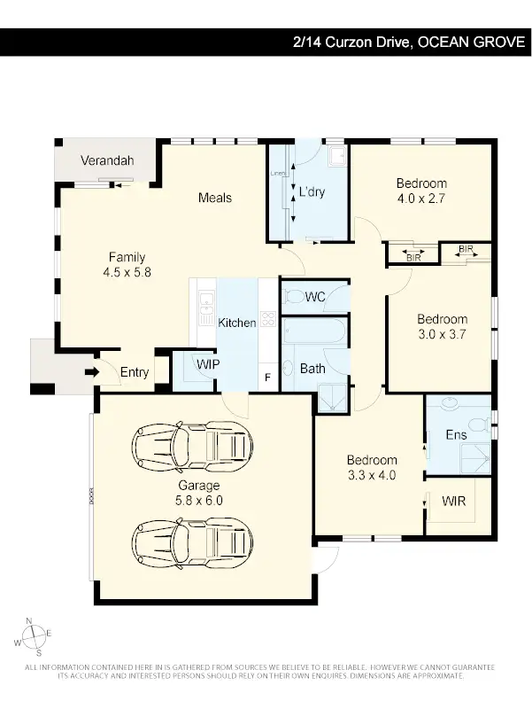 Floorplan of Homely house listing, 2/14 Curzon Dr, Ocean Grove VIC 3226