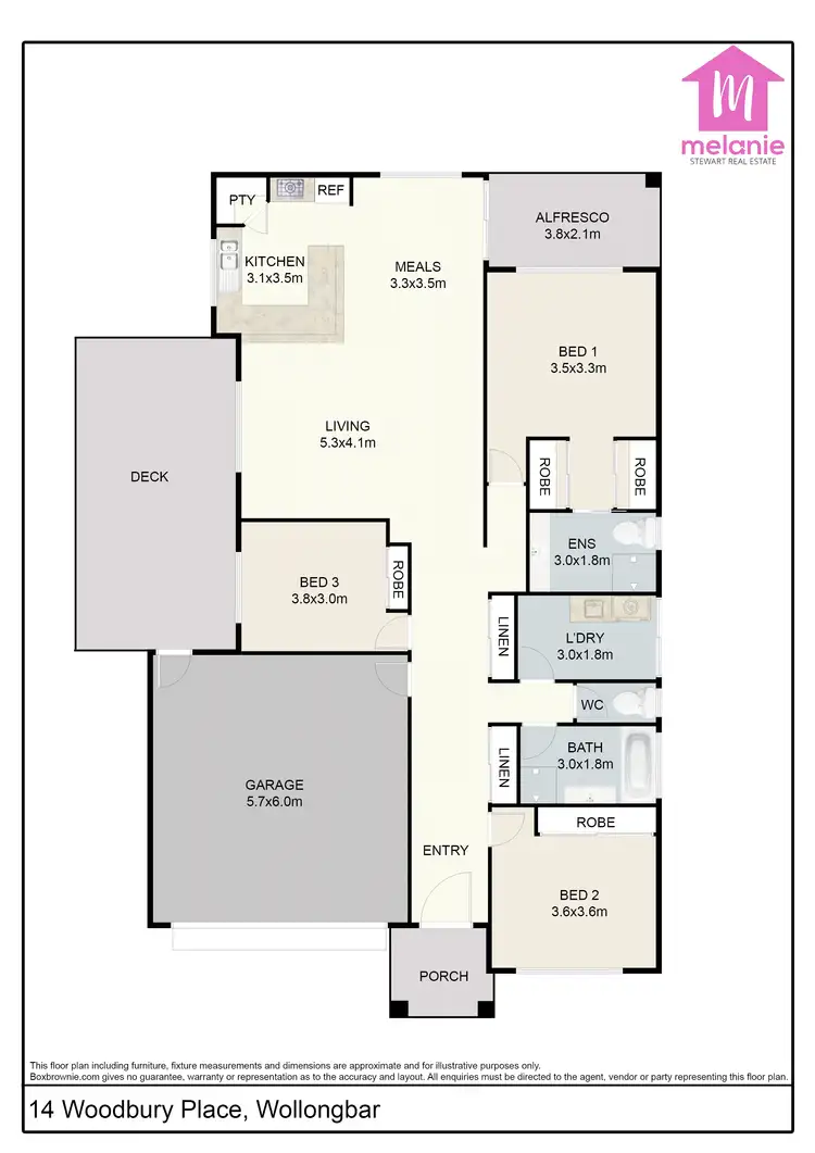 Floorplan of Homely house listing, 14 Woodbury Pl, Wollongbar NSW 2477
