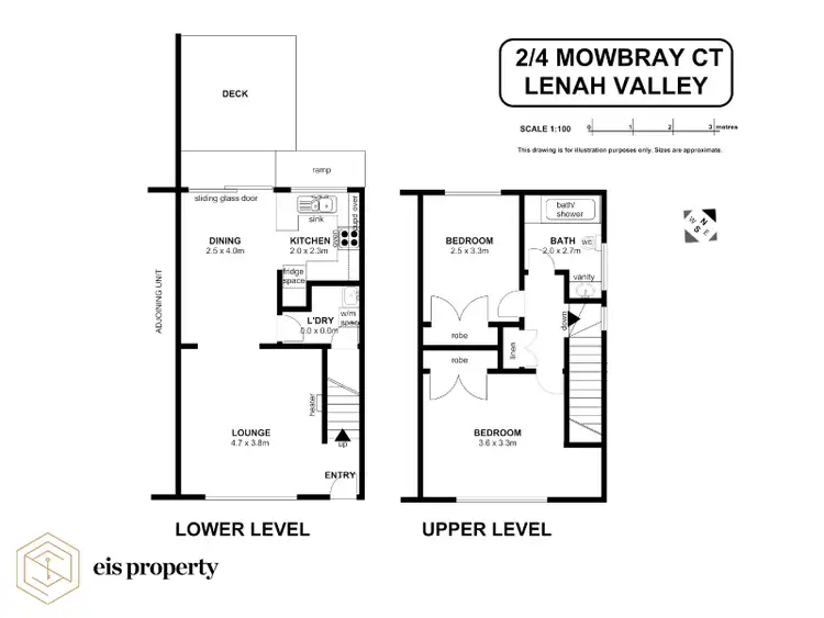 Floorplan of Homely townhouse listing, 2/4 Mowbray Ct, Lenah Valley TAS 7008