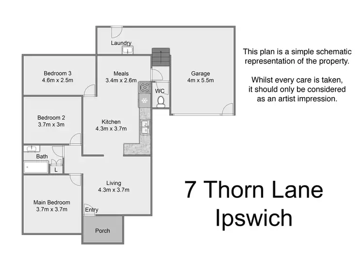 Floorplan of Homely house listing, 7 Thorn Lane, Ipswich QLD 4305