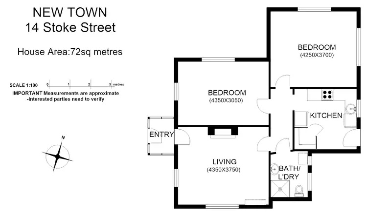 Floorplan of Homely house listing, 14 Stoke St, New Town TAS 7008