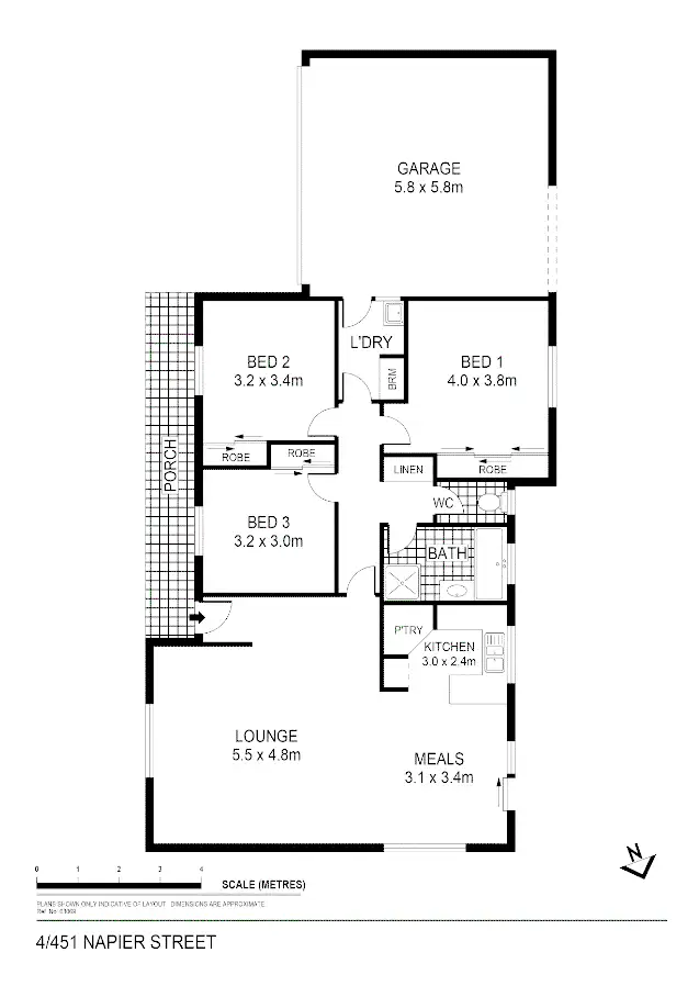 Floorplan of Homely unit listing, 4/451 Napier Street, White Hills VIC 3550