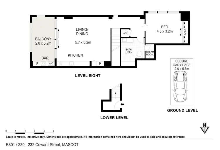 Floorplan of Homely apartment listing, B801/230-232 Coward St, Mascot NSW 2020