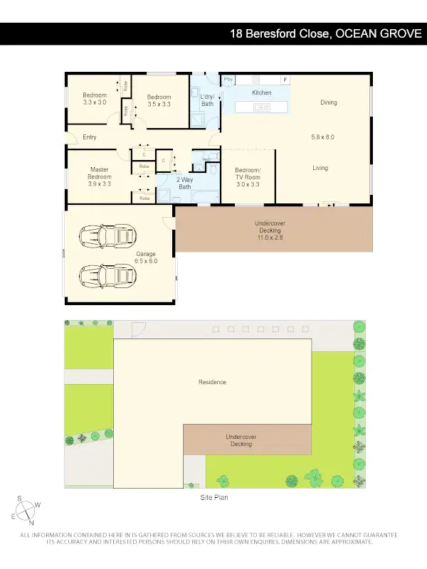 Floorplan of Homely house listing, 18 Beresford Cl, Ocean Grove VIC 3226