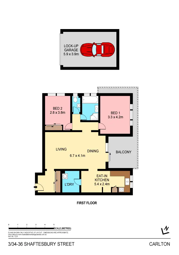 Floorplan of Homely unit listing, 3/34-36 Shaftesbury Street, Carlton NSW 2218