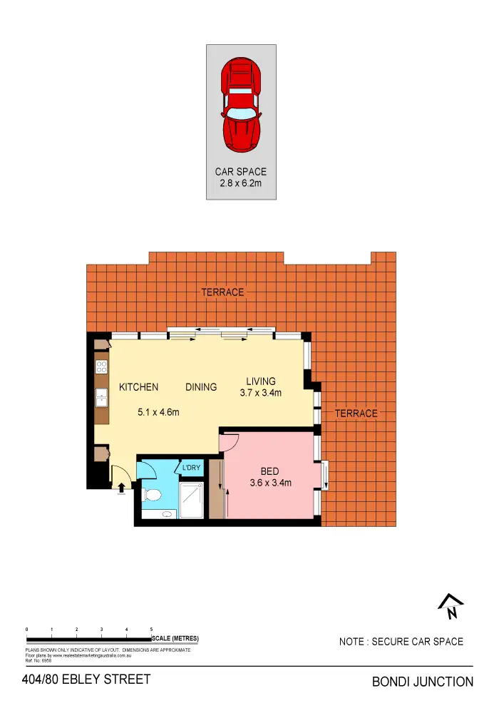 Floorplan of Homely unit listing, 404/80 Ebley Street St, Bondi Junction NSW 2022
