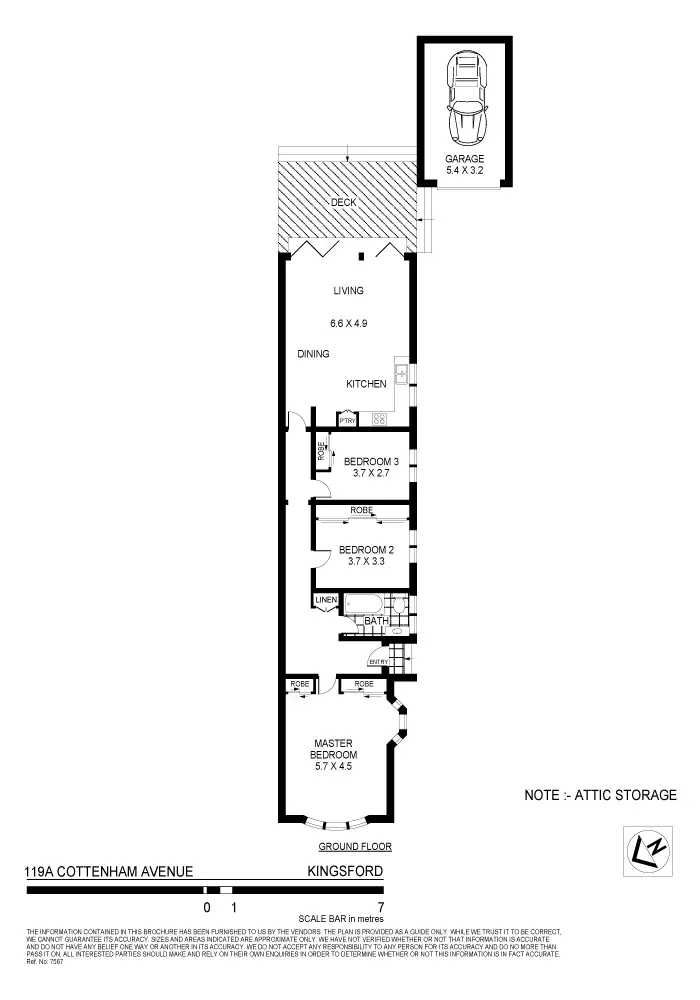 Floorplan of Homely semi-detached listing, 119A Cottenham Avenue, Kingsford NSW 2032