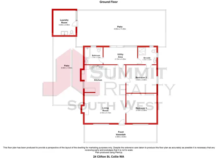 Floorplan of Homely house listing, 24 Clifton St, Collie WA 6225
