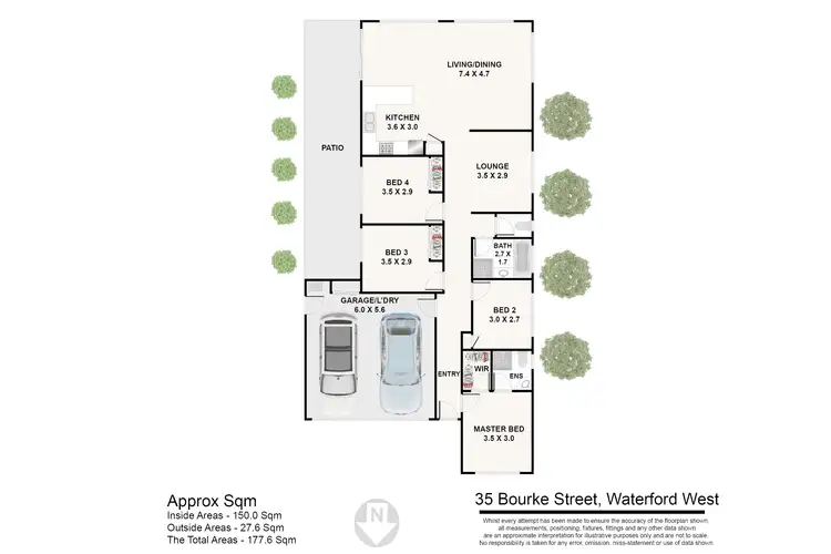 Floorplan of Homely house listing, 35 Bourke St, Waterford West QLD 4133