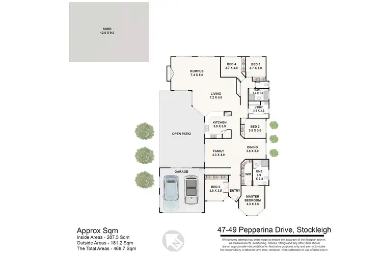 Floorplan of Homely rural property listing, 47-49 Pepperina Dr, Stockleigh QLD 4280