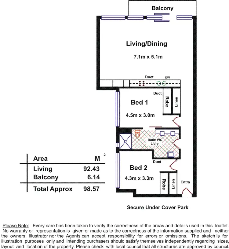 Floorplan of Homely apartment listing, 7/261 Pirie Street, Adelaide SA 5000