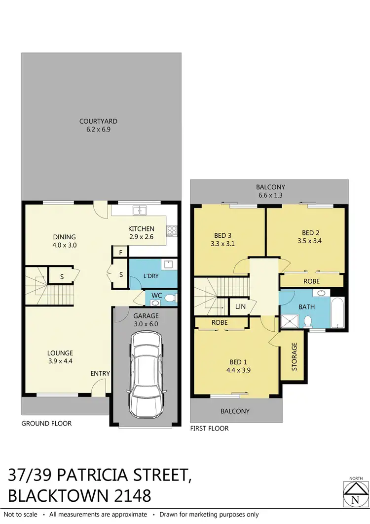 Floorplan of Homely townhouse listing, 37/39 Patricia St, Blacktown NSW 2148