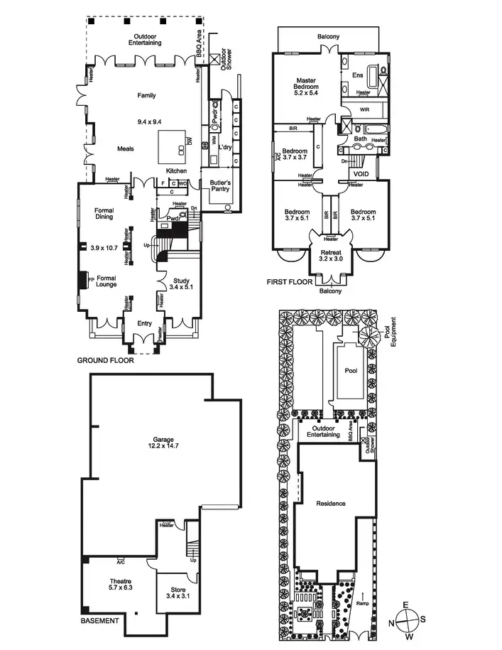 Floorplan of Homely house listing, 9 Kerferd St, Hampton VIC 3188