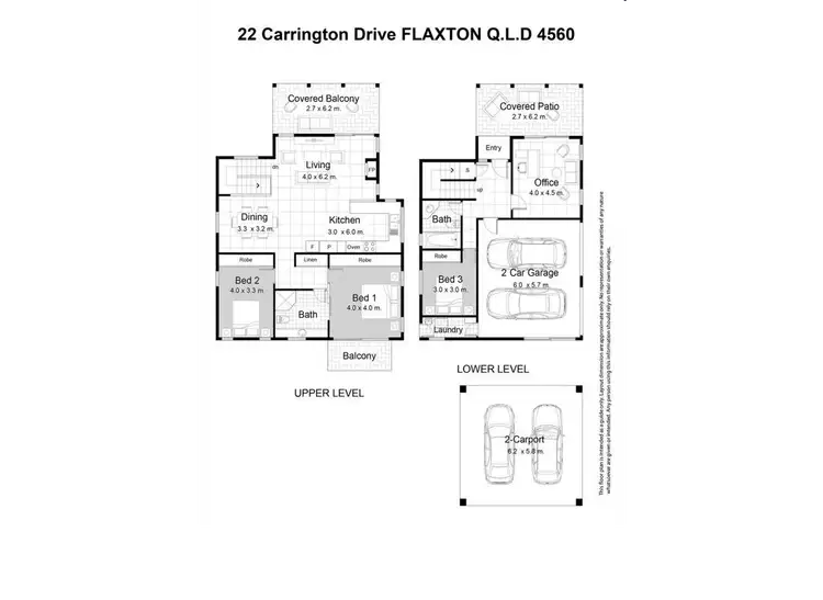 Floorplan of Homely house listing, 22 Carrington Dr, Flaxton QLD 4560