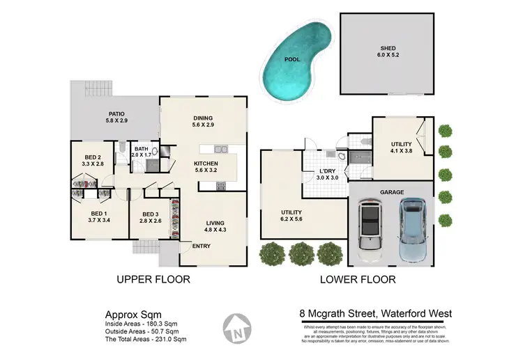 Floorplan of Homely house listing, 8 Mcgrath St, Waterford West QLD 4133