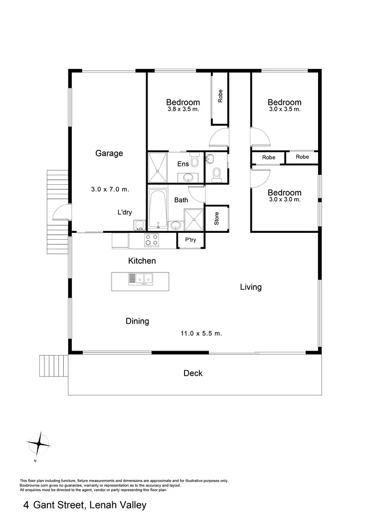 Floorplan of Homely house listing, 4 Gant Street, Lenah Valley TAS 7008