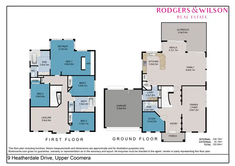 Floorplan of Homely house listing, 9 Heatherdale Dr, Upper Coomera QLD 4209