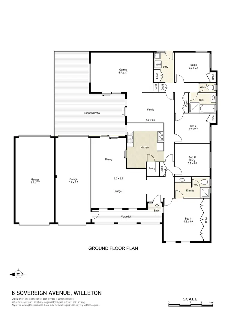 Floorplan of Homely house listing, 6 Sovereign Ave, Willetton WA 6155