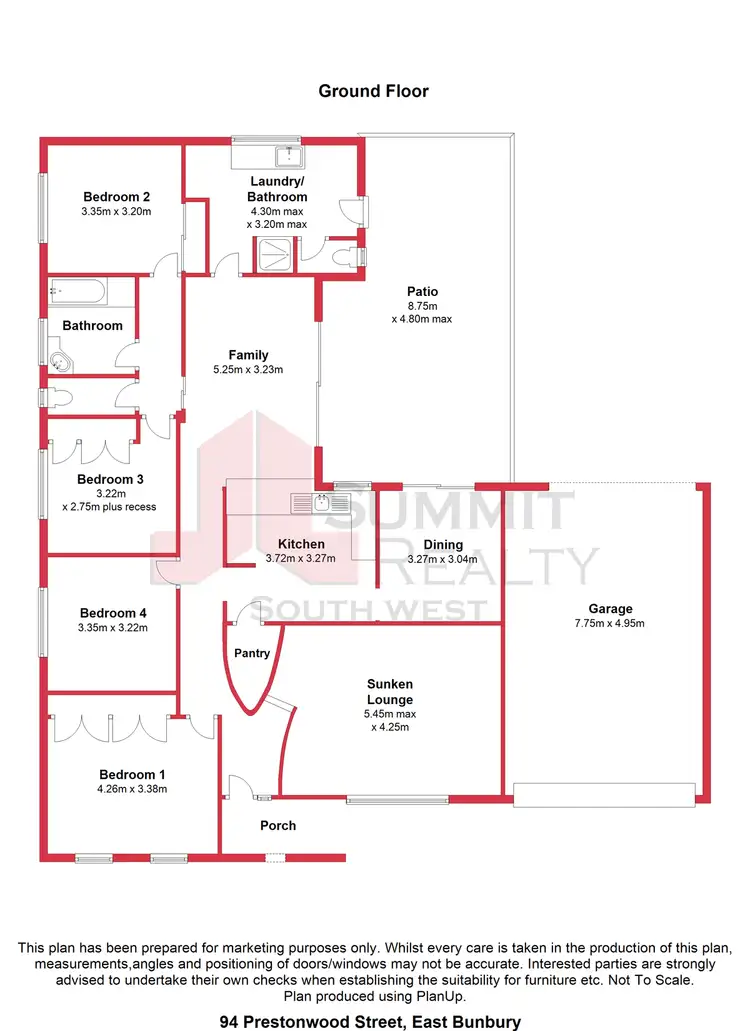 Floorplan of Homely house listing, 94 Prestonwood St, East Bunbury WA 6230