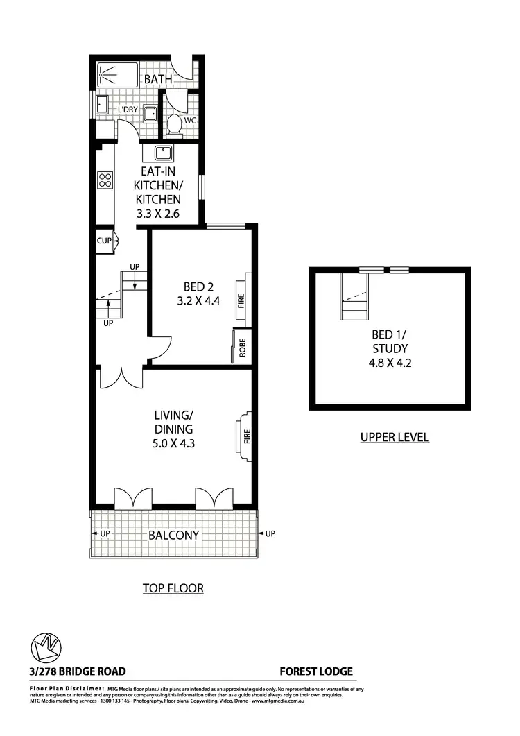 Floorplan of Homely apartment listing, Unit 3/278 Bridge Rd, Forest Lodge NSW 2037