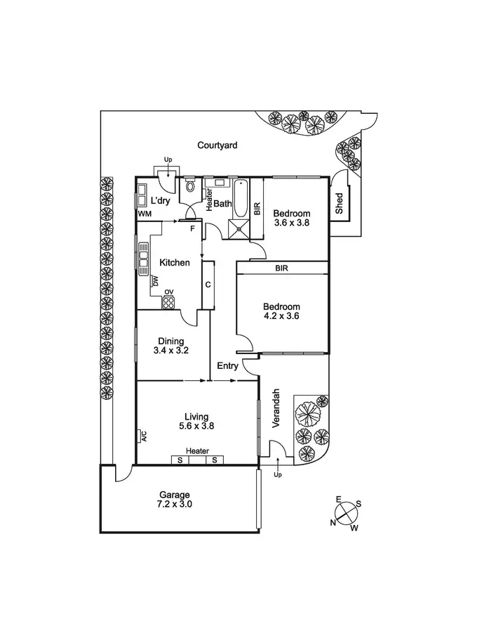 Floorplan of Homely unit listing, Unit 6/205 Church St, Brighton VIC 3186