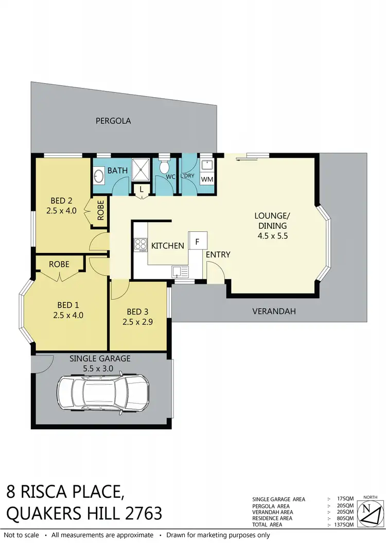 Floorplan of Homely house listing, 8 Risca Pl, Quakers Hill NSW 2763