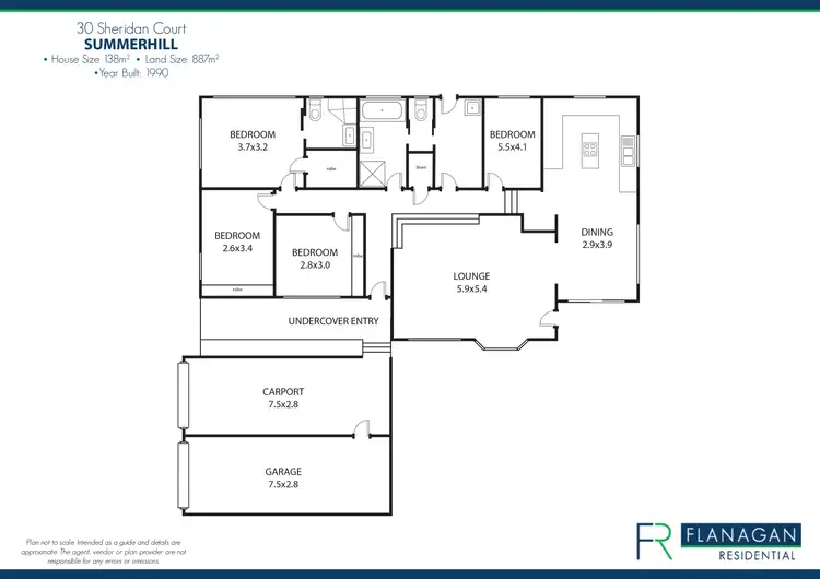 Floorplan of Homely house listing, 30 Sheridan Ct, Summerhill TAS 7250
