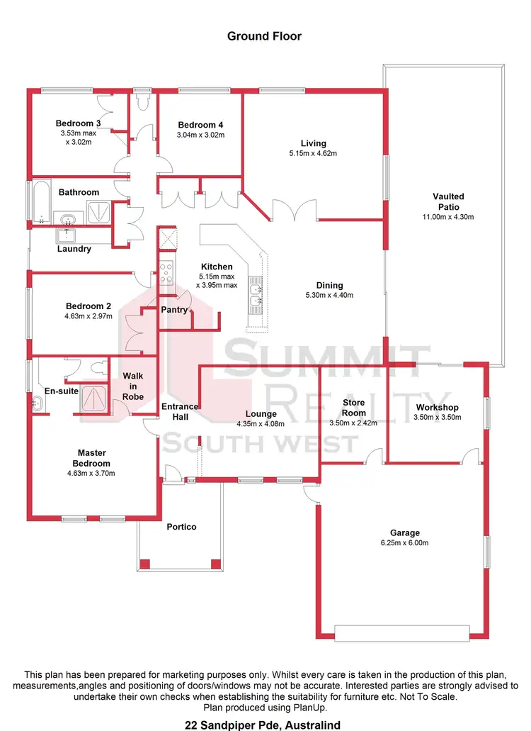 Floorplan of Homely house listing, 22 Sandpiper Pde, Australind WA 6233