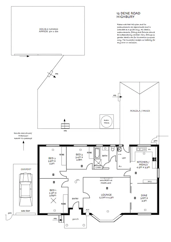 Floorplan of Homely house listing, 12 Dene Road, Highbury SA 5089