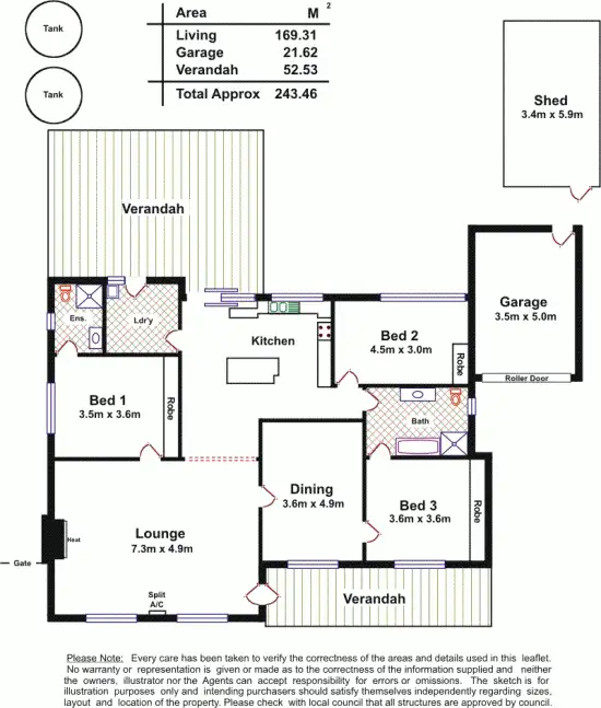 Floorplan of Homely house listing, 16 Miller Drive, Happy Valley SA 5159
