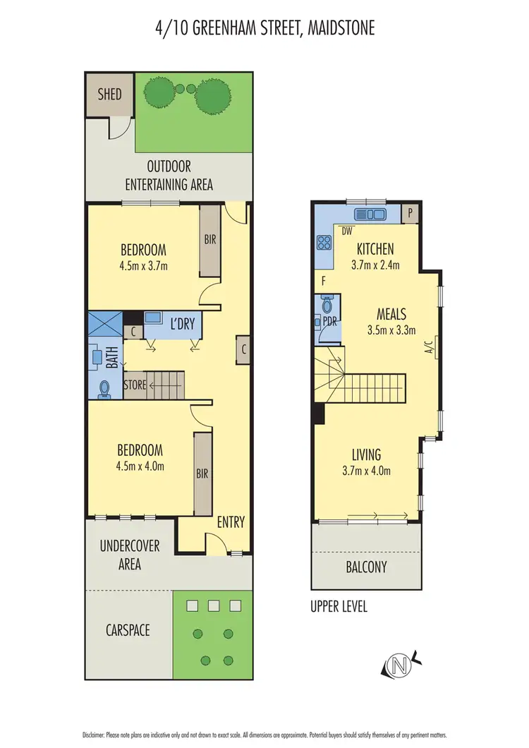 Floorplan of Homely townhouse listing, 4/10 Greenham Street, Maidstone VIC 3012