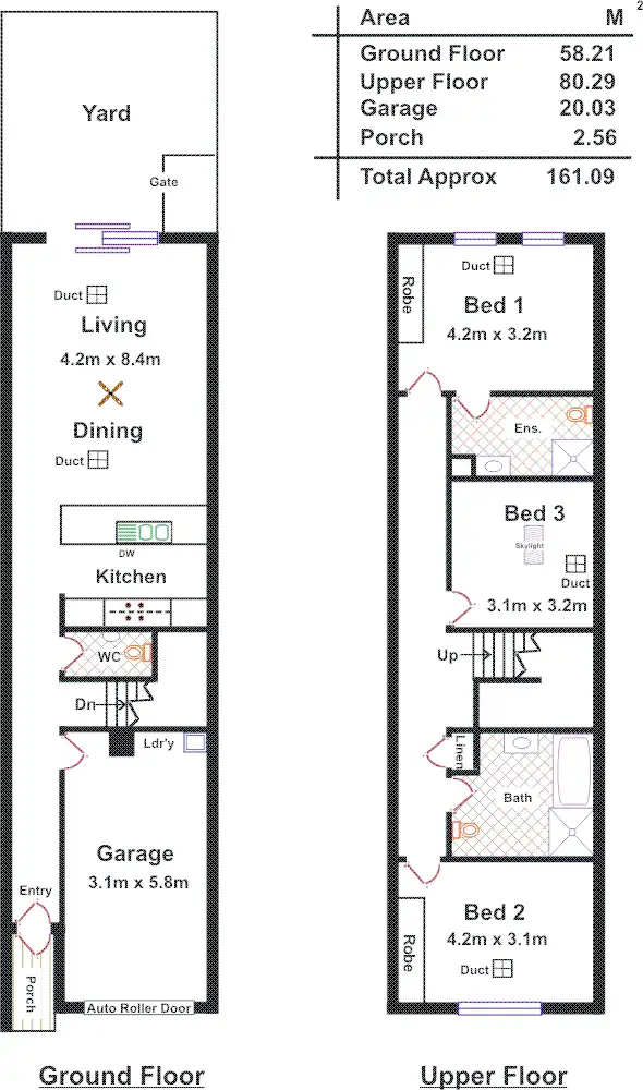 Floorplan of Homely townhouse listing, 8/8 Fourth Ave, Mawson Lakes SA 5095