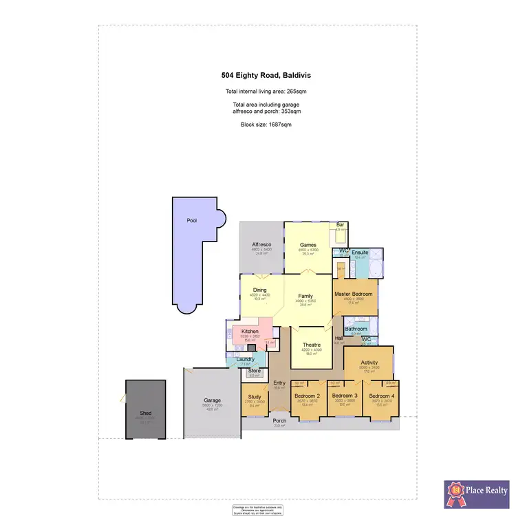 Floorplan of Homely house listing, 504 Eighty Road, Baldivis WA 6171